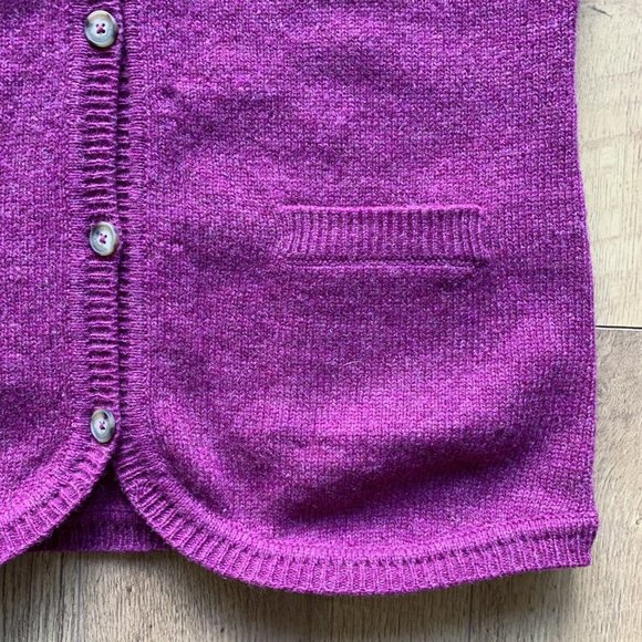 Munrospun Tank Top Knitted Waistcoat Size Medium Pink Sweater Vest WOOL - Picture 7 of 9